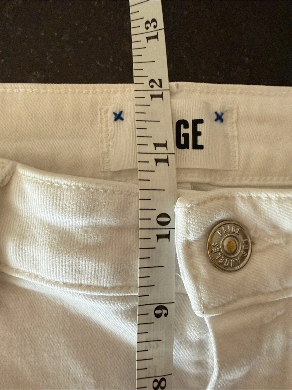 Paige High Rise Laurel Canyon Bootcut Crisp White Jeans Waist 28 - Picture 10 of 14